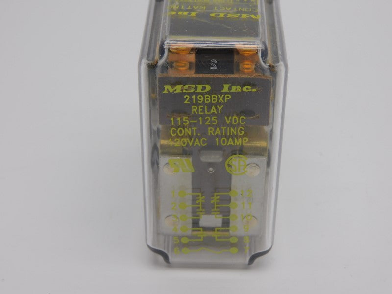MSD INC. 219BBXP 115-125VDC 10A UNMP