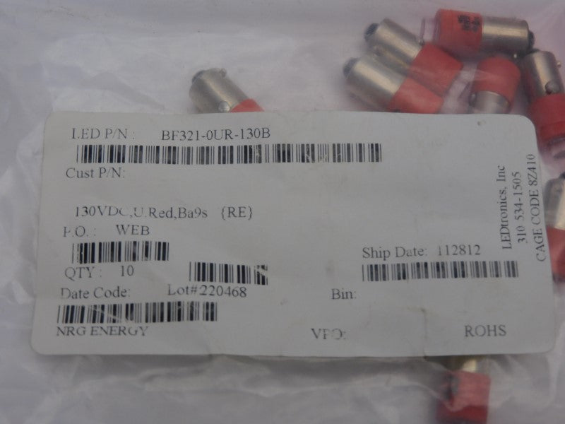 NRG ENERGY BF321-0UR-130B 130VDC (PKG OF 10) NSMP