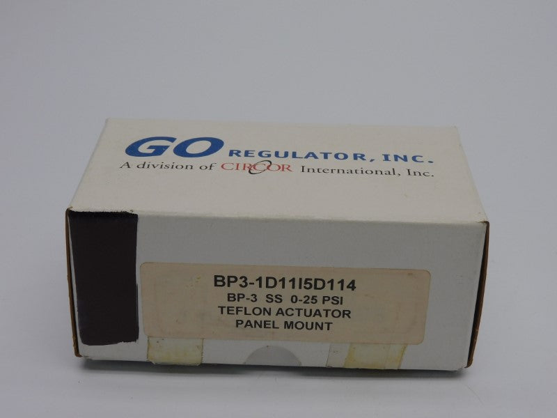 GO REGULATOR BP3-1D11I5D114 0-25PSI NSMP