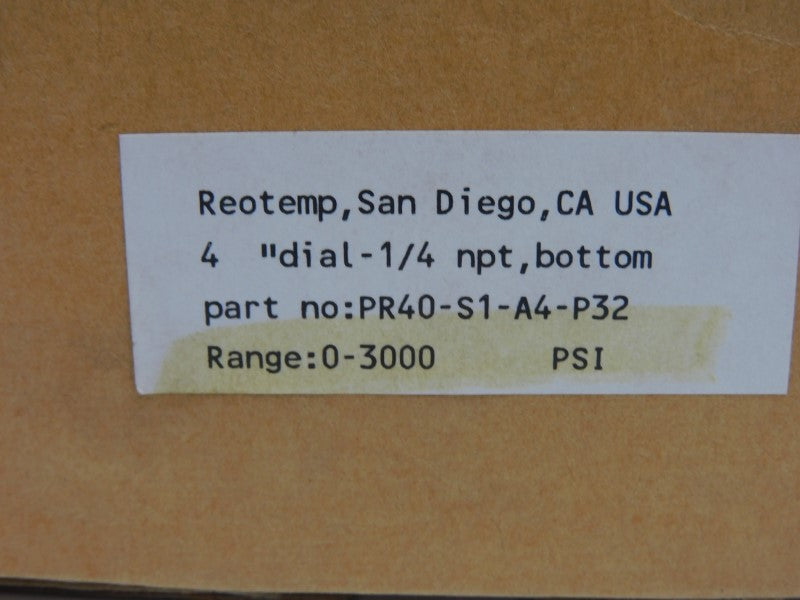 REOTEMP PR40-S1-A4-P32 0-3000PSI NSMP