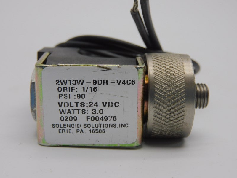 SOLENOID SOLUTIONS 2W13W-9DR-V4C6 24VDC 90PSI 1/16" NSNP