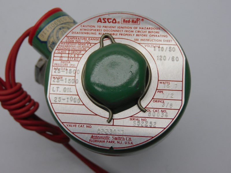 ASCO 8223A11 110/120V 25-1500PSI 1/2" NSMP