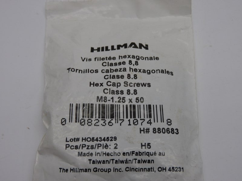 HILLMAN M8-1.25X50 (PKG OF 2) NSMP
