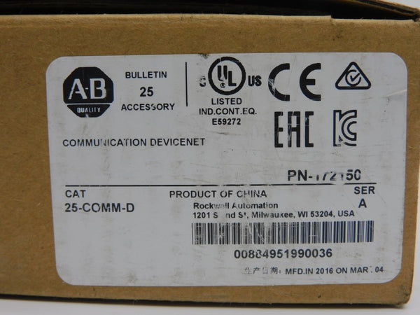 ALLEN BRADLEY 25-COMM-D SER. A F/W V1.001 24VDC (BR/WH) NSMP