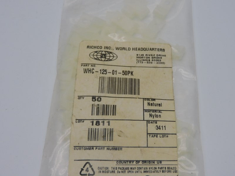 RICHCO WHC-125-01-50PK (PKG OF 50) NSMP