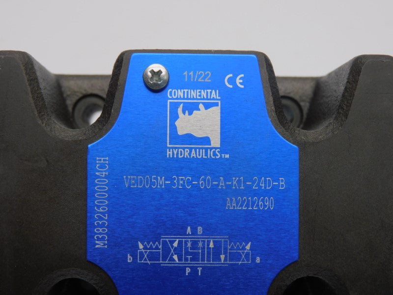 CONTINENTAL HYDRUALICS VED05M-3FC-60-A-K1-24D-B AA2212690 24VDC 1.6A NSNP