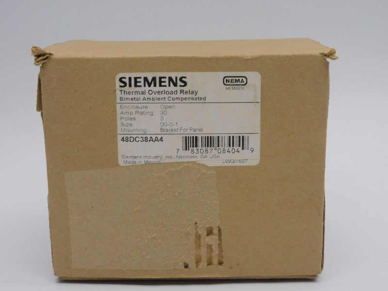 SIEMENS 48DC38AA4 600VAC 30A NSMP