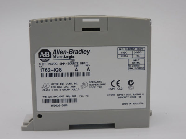 ALLEN BRADLEY 1762-IQ8 SER. A REV. A 24VDC 0.05A NSMP