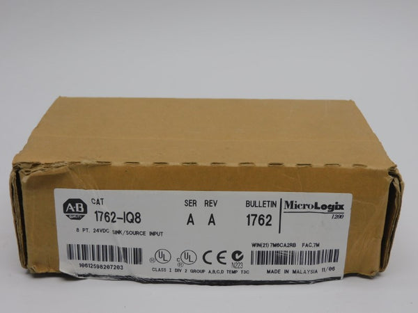 ALLEN BRADLEY 1762-IQ8 SER. A REV. A 24VDC 0.05A NSMP