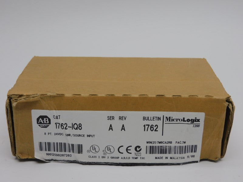 ALLEN BRADLEY 1762-IQ8 SER. A REV. A 24VDC 0.05A NSMP