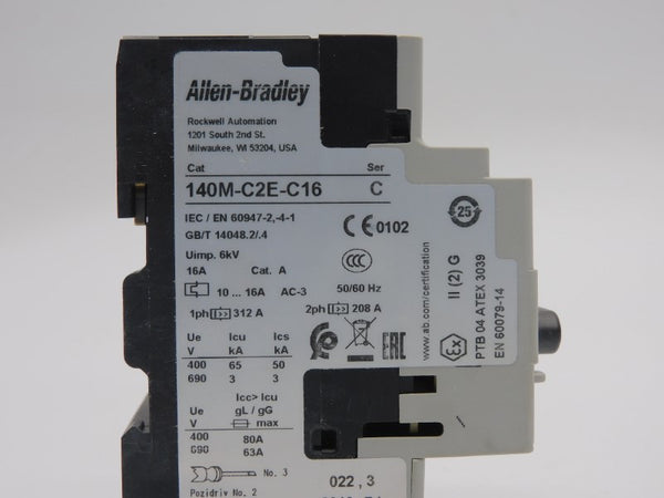 ALLEN BRADLEY 140M-C2E-C16 SER. C 690V 10-16A NSNP