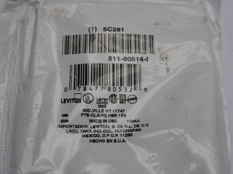 LEVITON 511-80514-I 5C281 NSMP