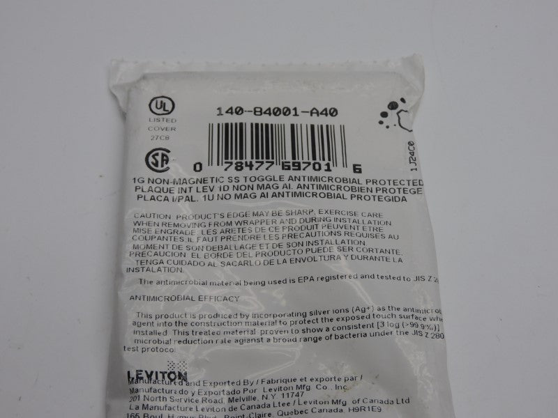 LEVITON 140-84001-A40 38UP62 NSMP