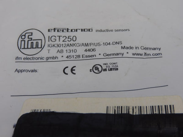 IFM EFECTOR IGK3012ANKG/AM/P/US-104-DNS IGT250 10-36VDC NSMP