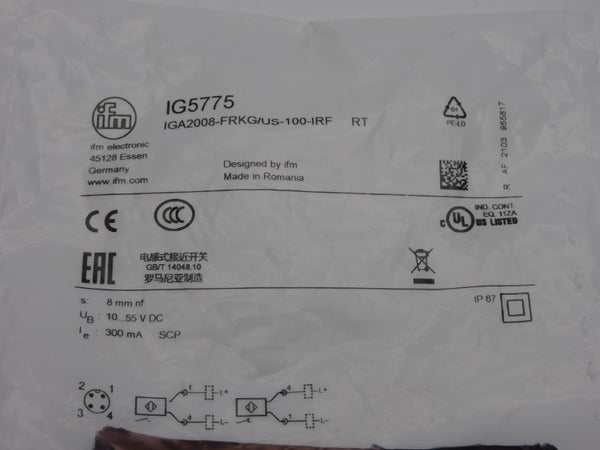 IFM EFECTOR IGA2008-FRKG/US-100-IRFRT IG5775 10-55VDC NSMP