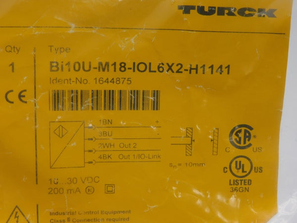 TURCK BI10U-M18-IOL6X2-H1141 1644875 10-30VDC NSMP