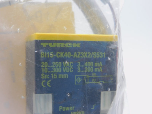TURCK BI15-CK40-AZ3X2/S531 W/BS2.1 1335090 10-300VDC NSMP