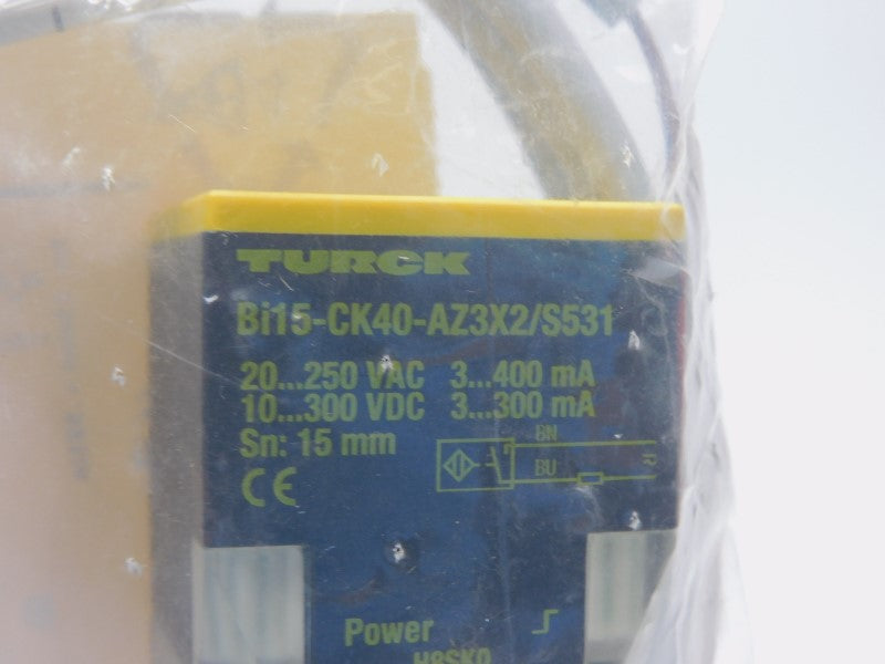 TURCK BI15-CK40-AZ3X2/S531 W/BS2.1 1335090 10-300VDC NSMP