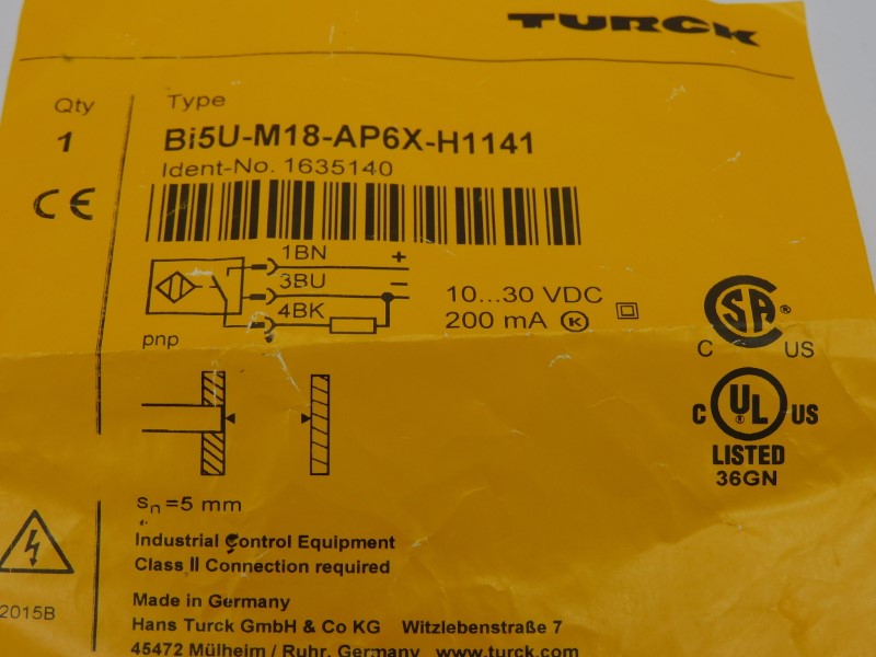 TURCK BI5U-M18-AP6X-H1141 1635140 10-30VDC NSNP