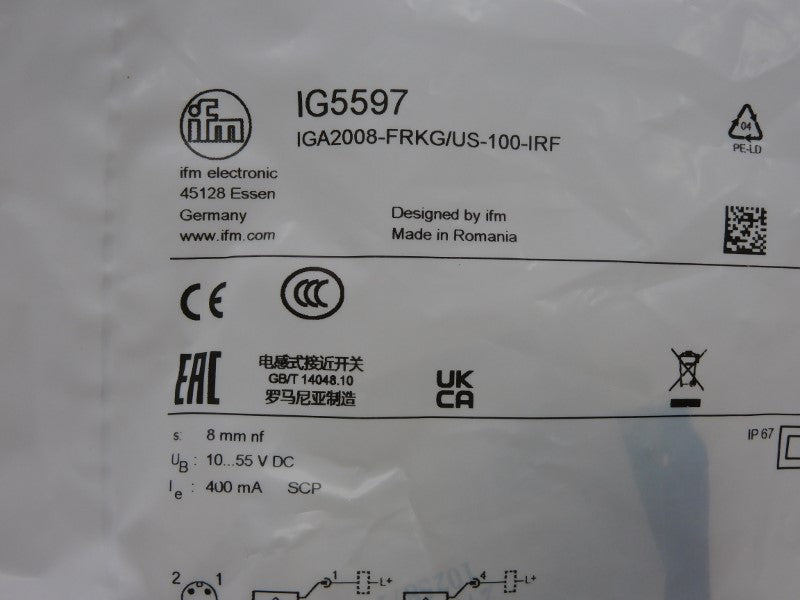 IFM EFECTOR IGA2008-FRKG/US-100-IRF IG5597 10-55VDC NSMP