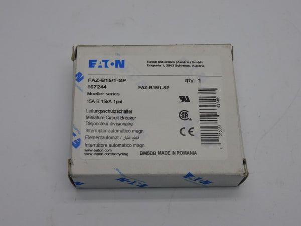 EATON FAZ-B15/1-SP 167244 415V 15A NSMP