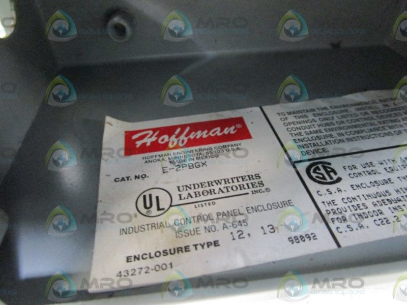 HOFFMAN  E-2PBGX UNMP