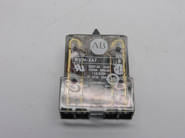 ALLEN BRADLEY 800M-XA7 SER. B 300VAC 10A NSNP