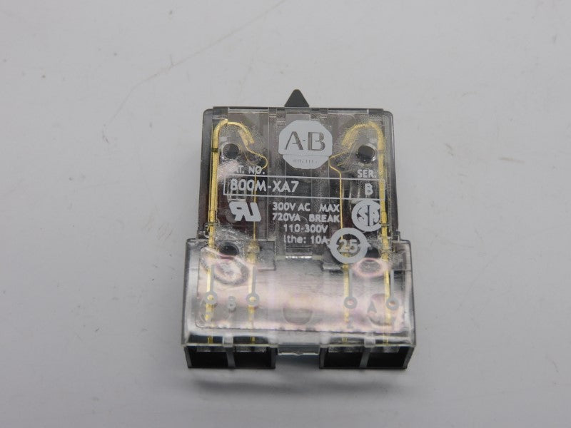 ALLEN BRADLEY 800M-XA7 SER. B 300VAC 10A NSNP