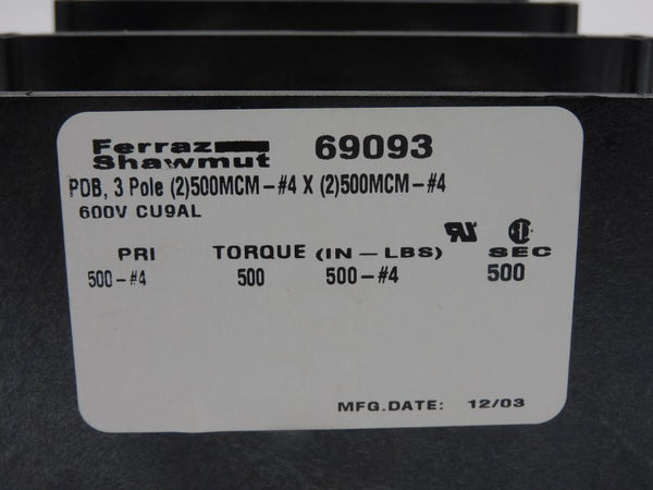 FERRAZ SHAWMUT 69093 600V NSNP