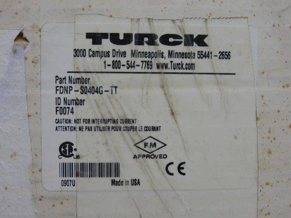 TURCK FDNP-S0404G-TT F0074 F/W 5.003 11-26VDC 0.5A NSMP
