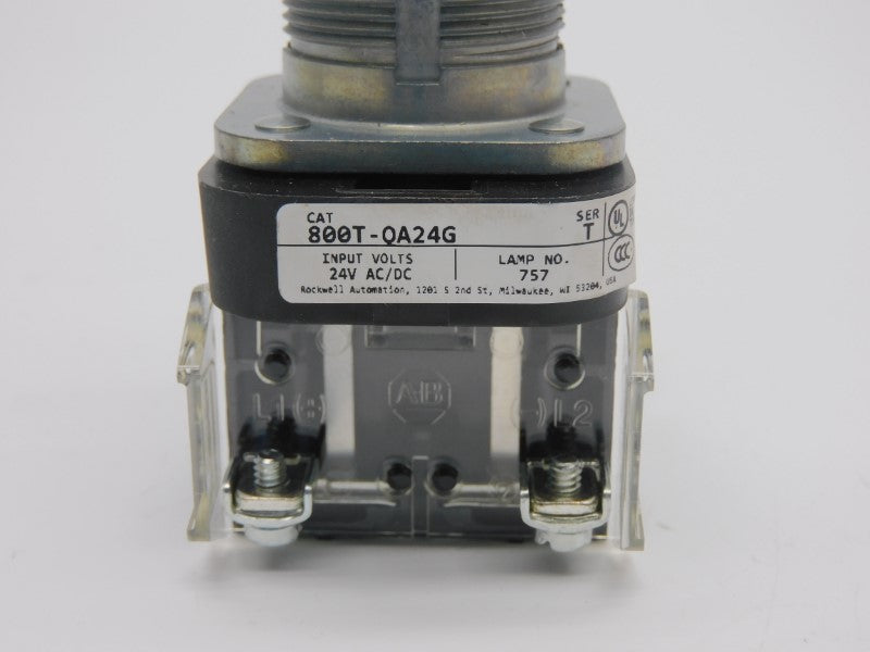 ALLEN BRADLEY 800T-QA24G SER. T 24VAC/DC (WH) (AS IS) NSMP