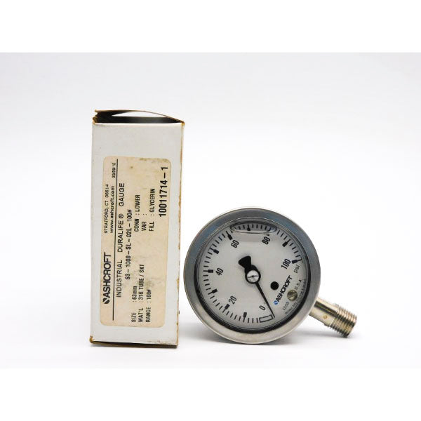 ASHCROFT 63-1008-SL-02L-100# 100PSI NSMP