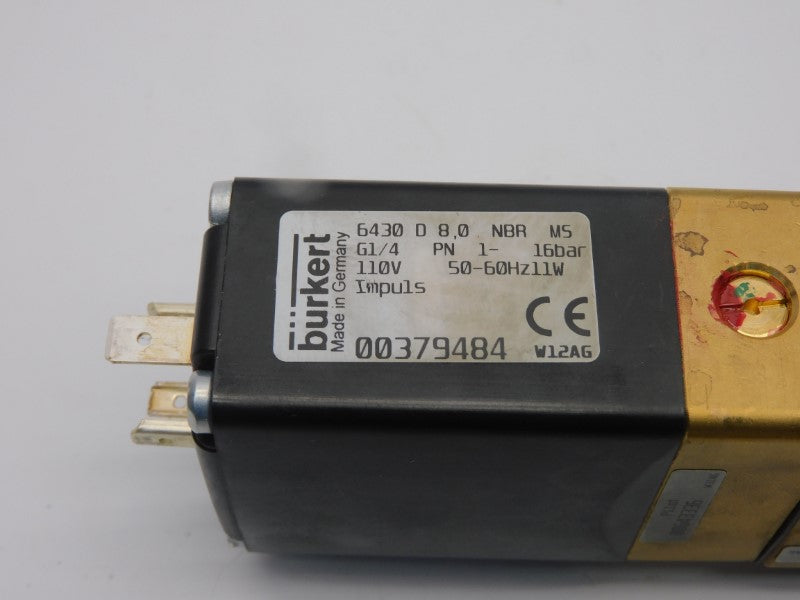 BURKERT 6430D8.0NBRMS-G-1/4 00379484 110V UNMP