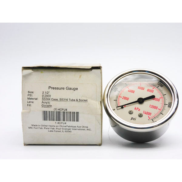 GAUGE 4CFU4 0-2000PSI NSMP
