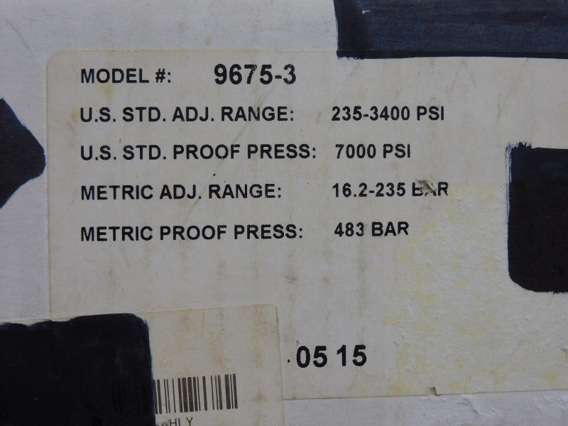 BARKSDALE 9675-3 600V 10A 235-3400PSI NSMP