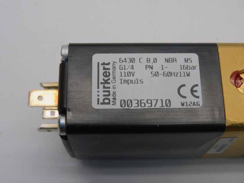 BURKERT 6430C8.0NBRMSG-1/4 00369710 110V NSNP