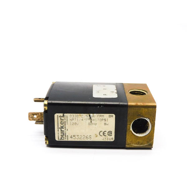 BURKERT 0330C5/S4FPMBRNPT-1/4 453226S 120V 170PSI UNMP