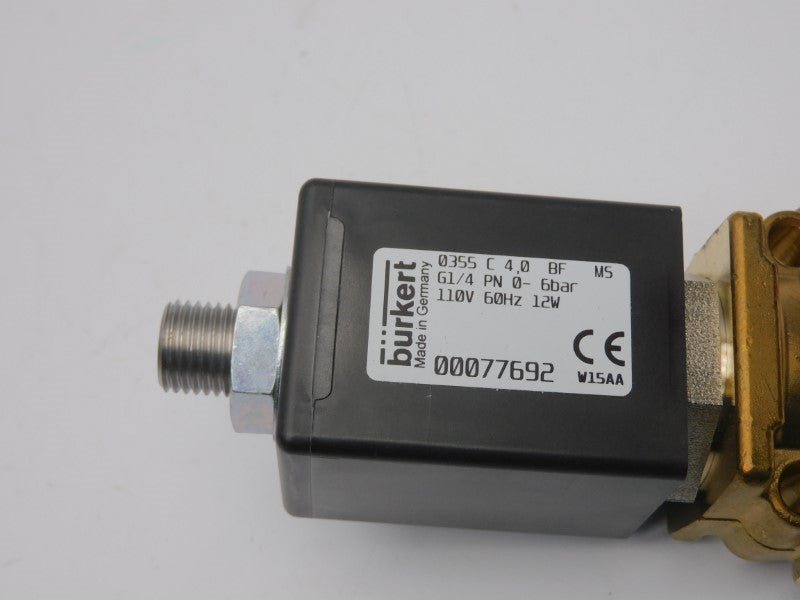 BURKERT 0355C4.0BFMSG-1/4 00077692 110V NSNP