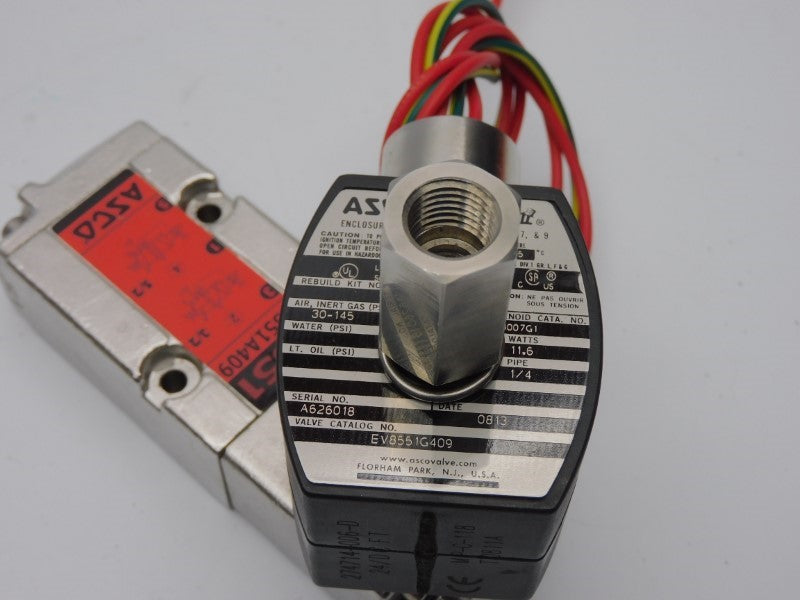 ASCO EV8551G409 24VDC 30-145PSI 1/4" NSMP