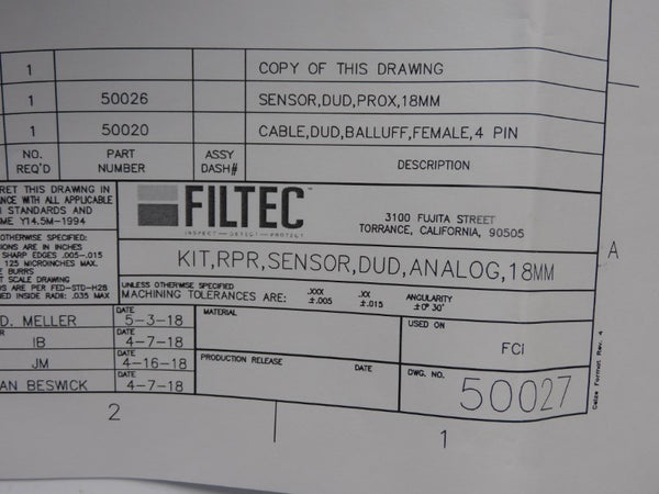 FILTEC 50027 NSMP