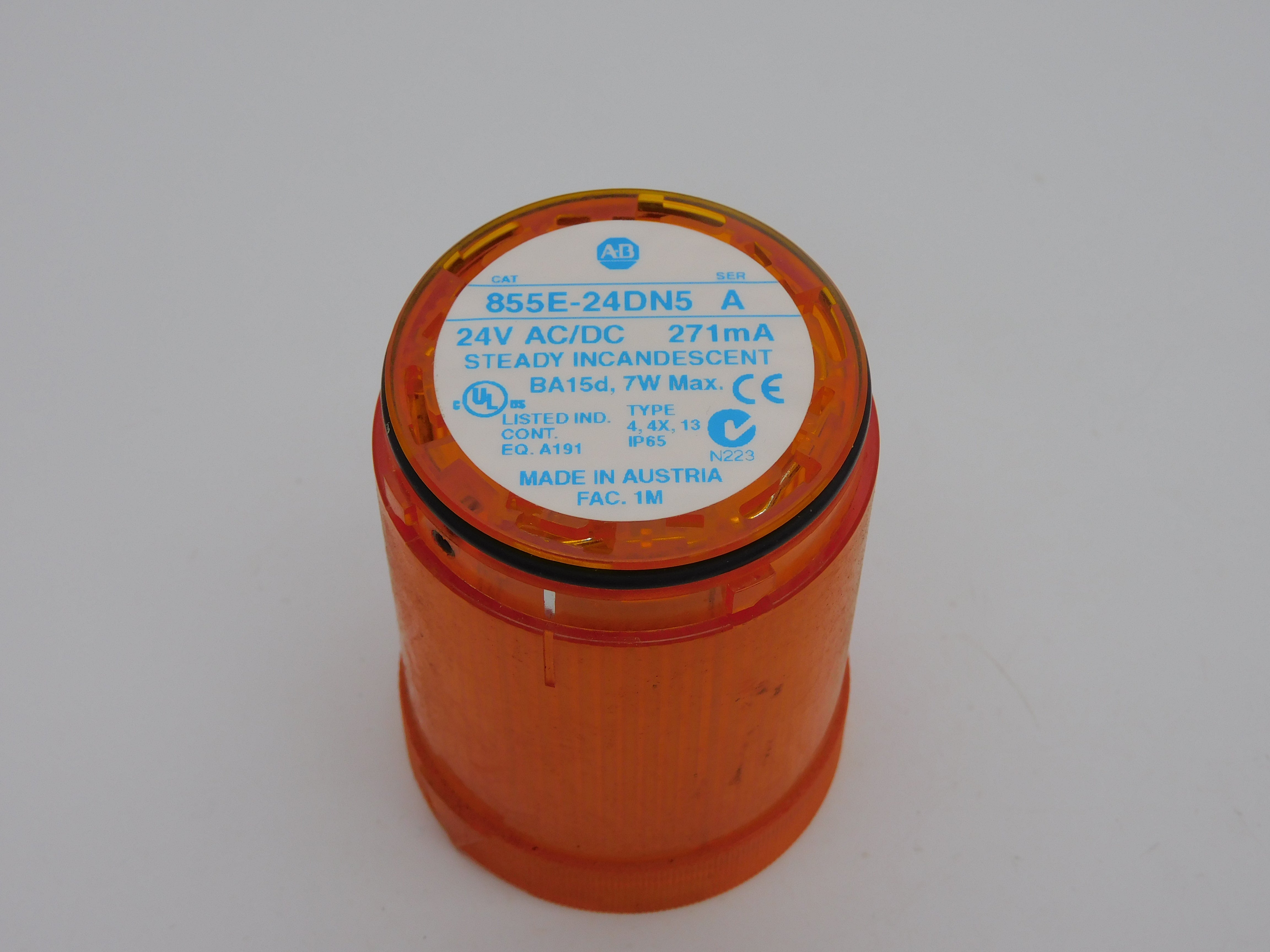 ALLEN BRADLEY 855E-24DN5 SER. A 24VAC/DC UNMP