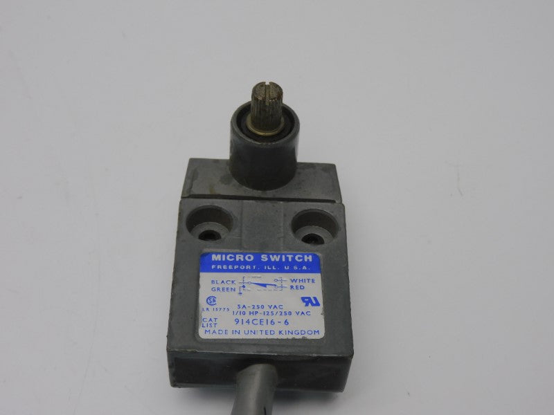 MICRO SWITCH 914CE16-6 250VAC 5A UNMP