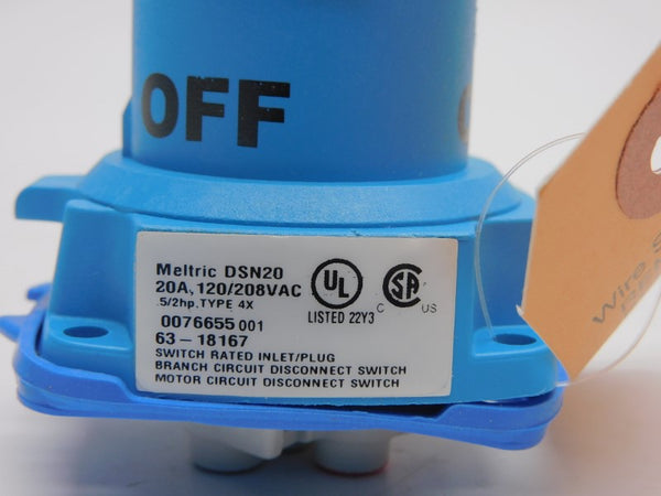 MELTRIC 63-18167 120/208VAC 20A NSMP