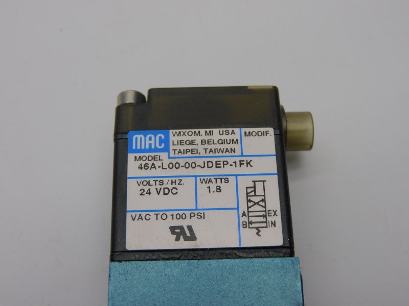 MAC 46A-L00-00-JDEP-1FK 24VDC 100PSI NSMP