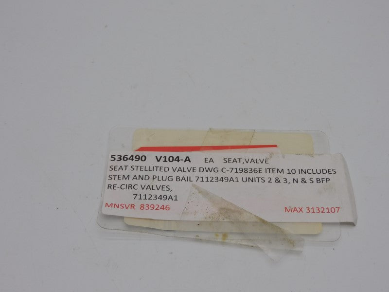 VALVE SEAT 7112349A1 536490 NSNP