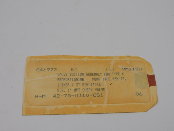 VALVE 42-0310-CS1 NSNP