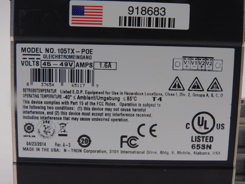 N-TRON 105TX-POE 45-49V 1.6A UNMP