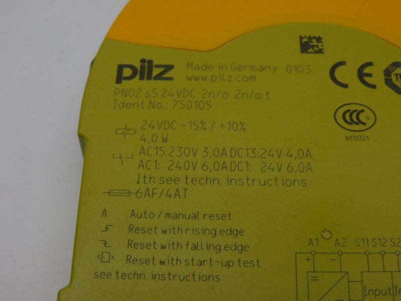 PILZ PNOZS524VDC2N/O2N/OT 750105 24VDC 6.0A UNMP