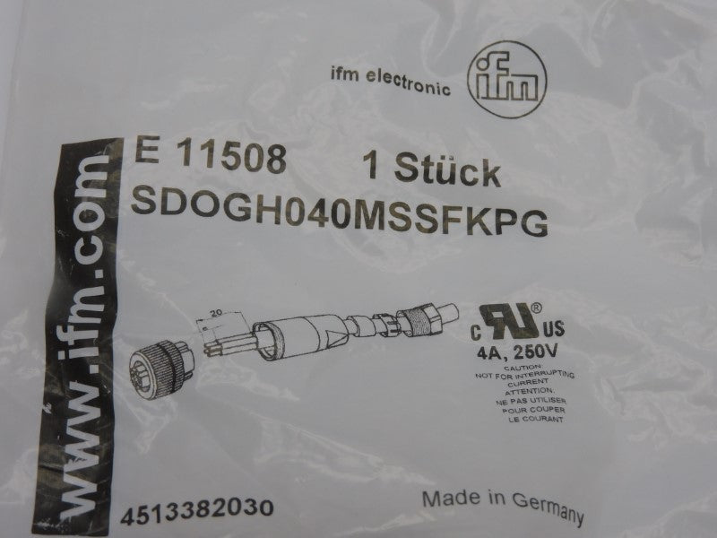 IFM EFECTOR SDOGH040MSSFKPG E11508 250V 4A NSMP