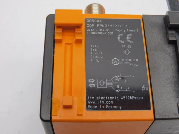 IFM EFECTOR OOF-FPKG/M12/GL2 005004 12-36VDC (AS PICTURED) NSNP